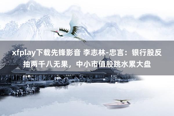 xfplay下载先锋影音 李志林-忠言：银行股反抽两千八无果，中小市值股跳水累大盘