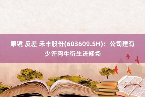 眼镜 反差 禾丰股份(603609.SH)：公司建有少许肉牛衍生进修场