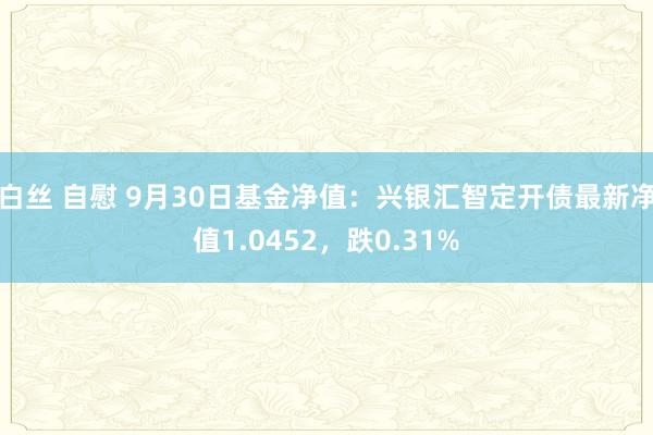 白丝 自慰 9月30日基金净值：兴银汇智定开债最新净值1.0452，跌0.31%