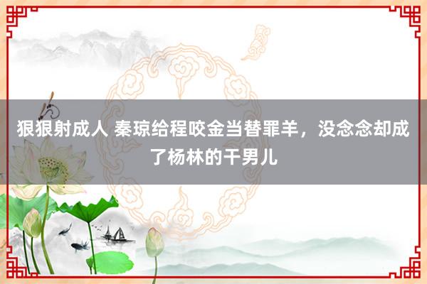 狠狠射成人 秦琼给程咬金当替罪羊，没念念却成了杨林的干男儿