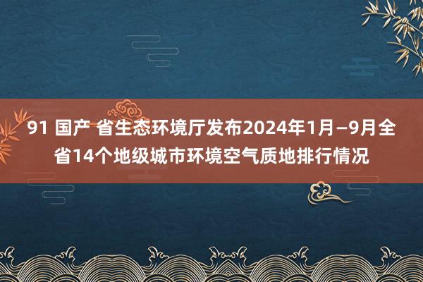 91 国产 省生态环境厅发布2024年1月—9月全省14个地级城市环境空气质地排行情况