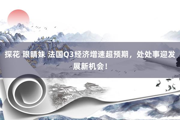 探花 眼睛妹 法国Q3经济增速超预期，处处事迎发展新机会！