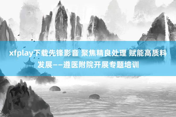 xfplay下载先锋影音 聚焦精良处理 赋能高质料发展——遵医附院开展专题培训