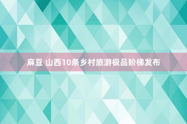 麻豆 山西10条乡村旅游极品阶梯发布