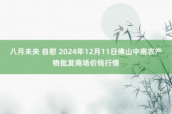 八月未央 自慰 2024年12月11日佛山中南农产物批发商场价钱行情