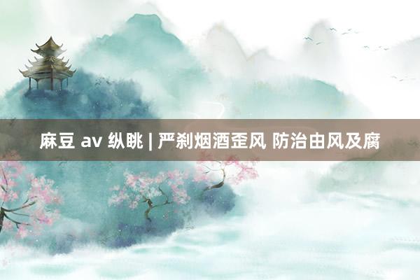 麻豆 av 纵眺 | 严刹烟酒歪风 防治由风及腐